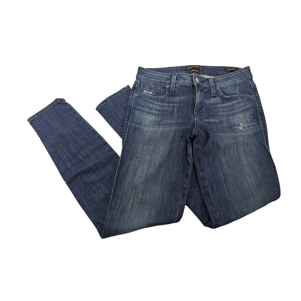 Genetic Denim The Shya Jeans Womens 26 Blue Solid Skinny Fit Stretch Enigma Wash